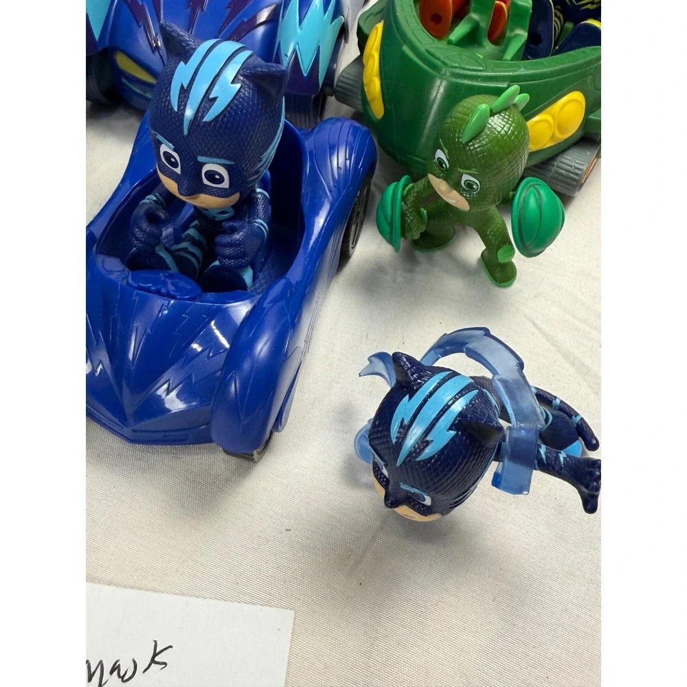 PJ Masks Toy Lot #1 Catboy Owlette Gekko Vehicles and Action Figures Set